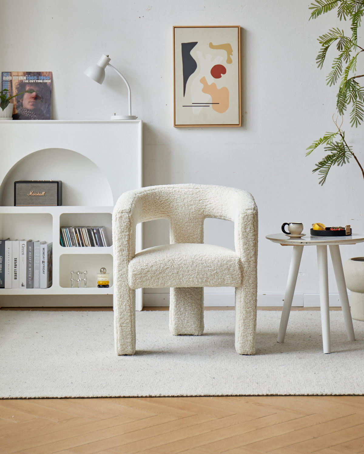 SESSEL Wolle Weiß - Weiß, Textil (66/75/58cm) - Nordlys