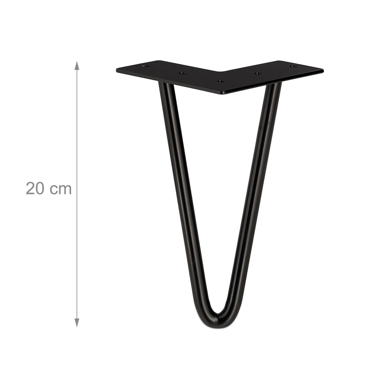 4XHAIRPIN - Schwarz, Kunststoff/Metall (12/20/12cm) - Relaxdays