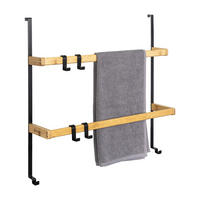 TÜR-HÄNGEREGAL, schwarz - Schwarz, Holz (65/86/17cm) - eluno