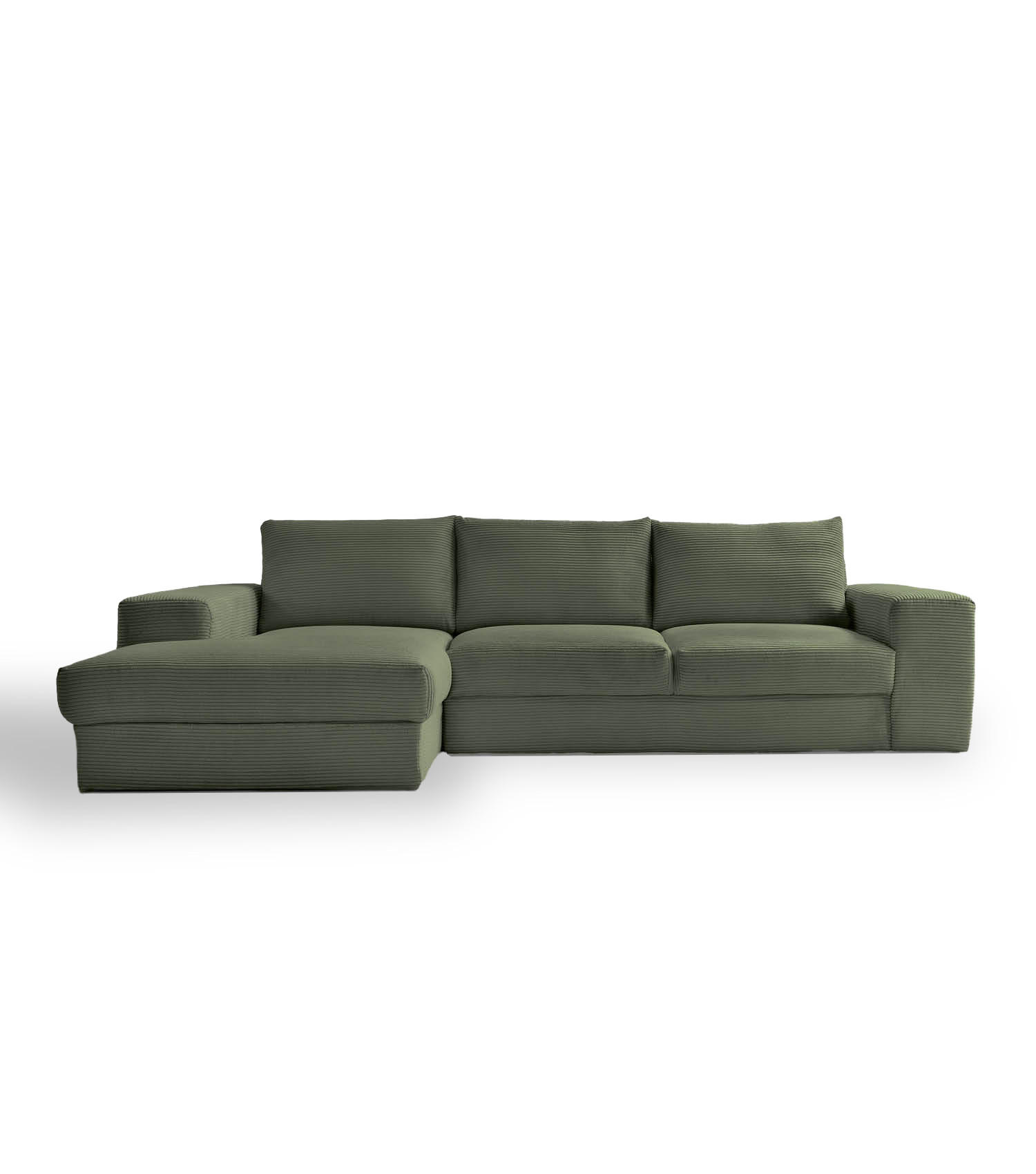 ECKSOFA Der Klassiker Recamiere rechts - Mintgrün, Textil (280/190cm) - Mokebo