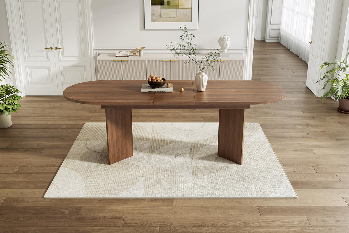 AUSZIEHTISCH Nussbaumoptik 140-180/90/75 cm - Walnussfarben, Holz (90/180/75cm) - PANGIVO