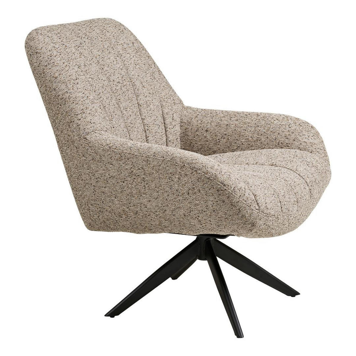 SESSEL, Dora, Grau, Stoff, 84 x 81 x 93 cm - Grau, Textil/Metall (84/93/81cm) - ebuy24