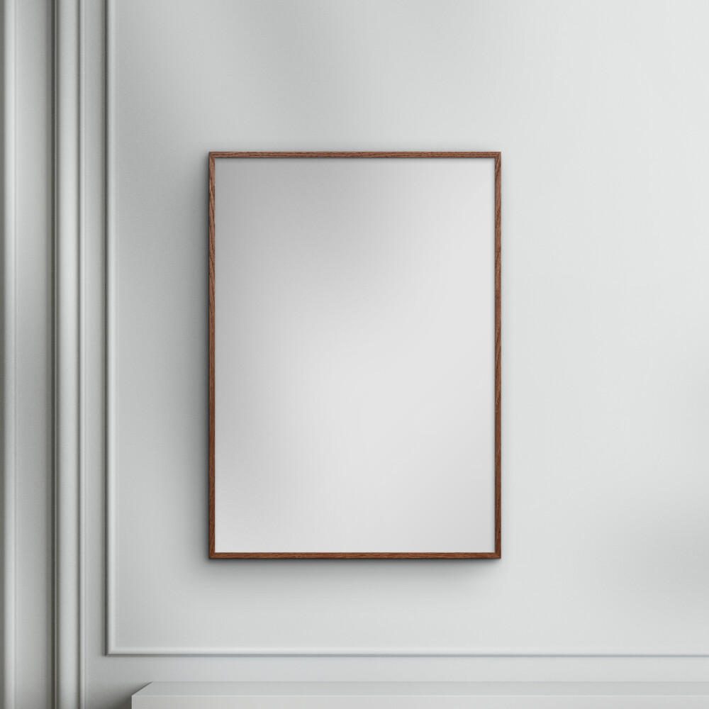 SPIEGEL - Dunkles Eichenholz - Eichefarben, Holz/Papier (70/100/2cm) - Poster&Frame
