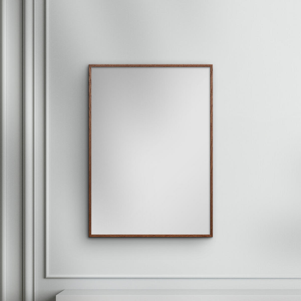 SPIEGEL - Dunkles Eichenholz - Eichefarben, Holz/Papier (70/100/2cm) - Poster&Frame