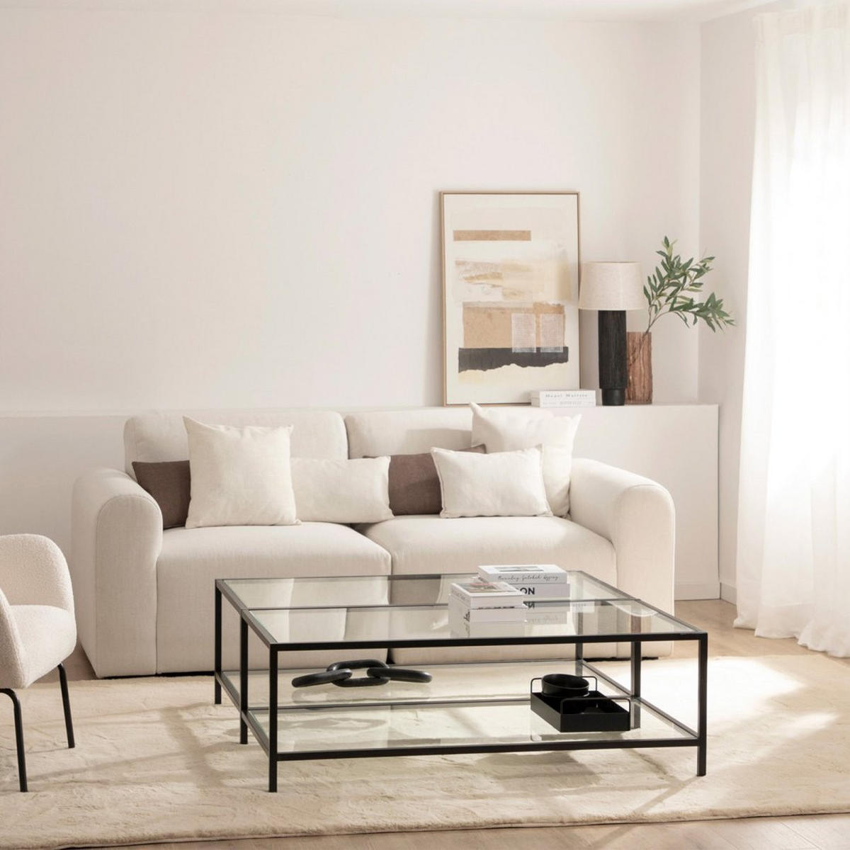 COUCHTISCH FESTER Crisal Durchsichtig 120 cm x 42 cm - Transparent, Glas (60/120/42cm) - Klast Home