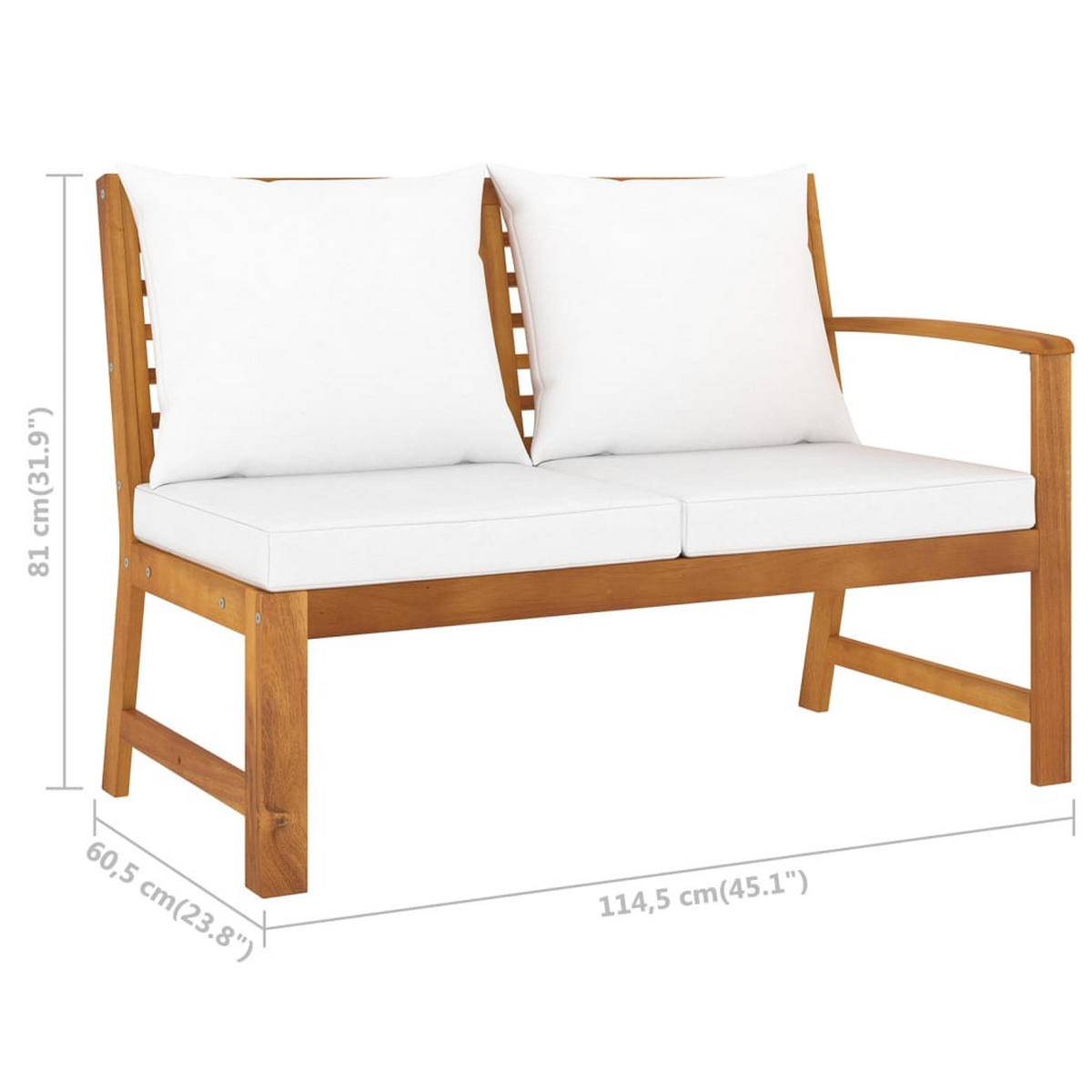 GARTENSET Reichley 4-teilig - Creme, Holzwerkstoff - Nettlife
