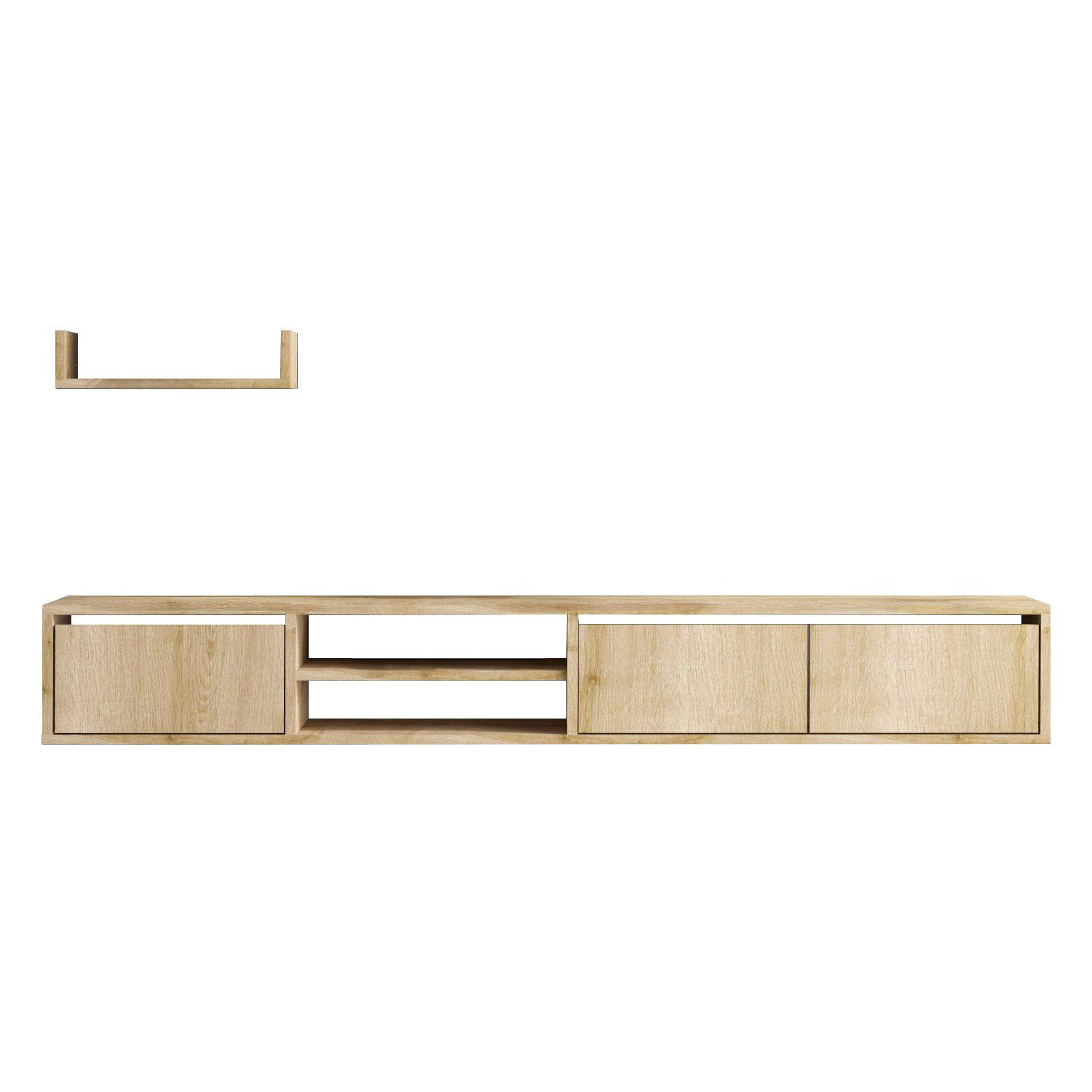 TV-MÖBEL heka beige - Beige, Holz (30/25/180cm) - Habitat Garten