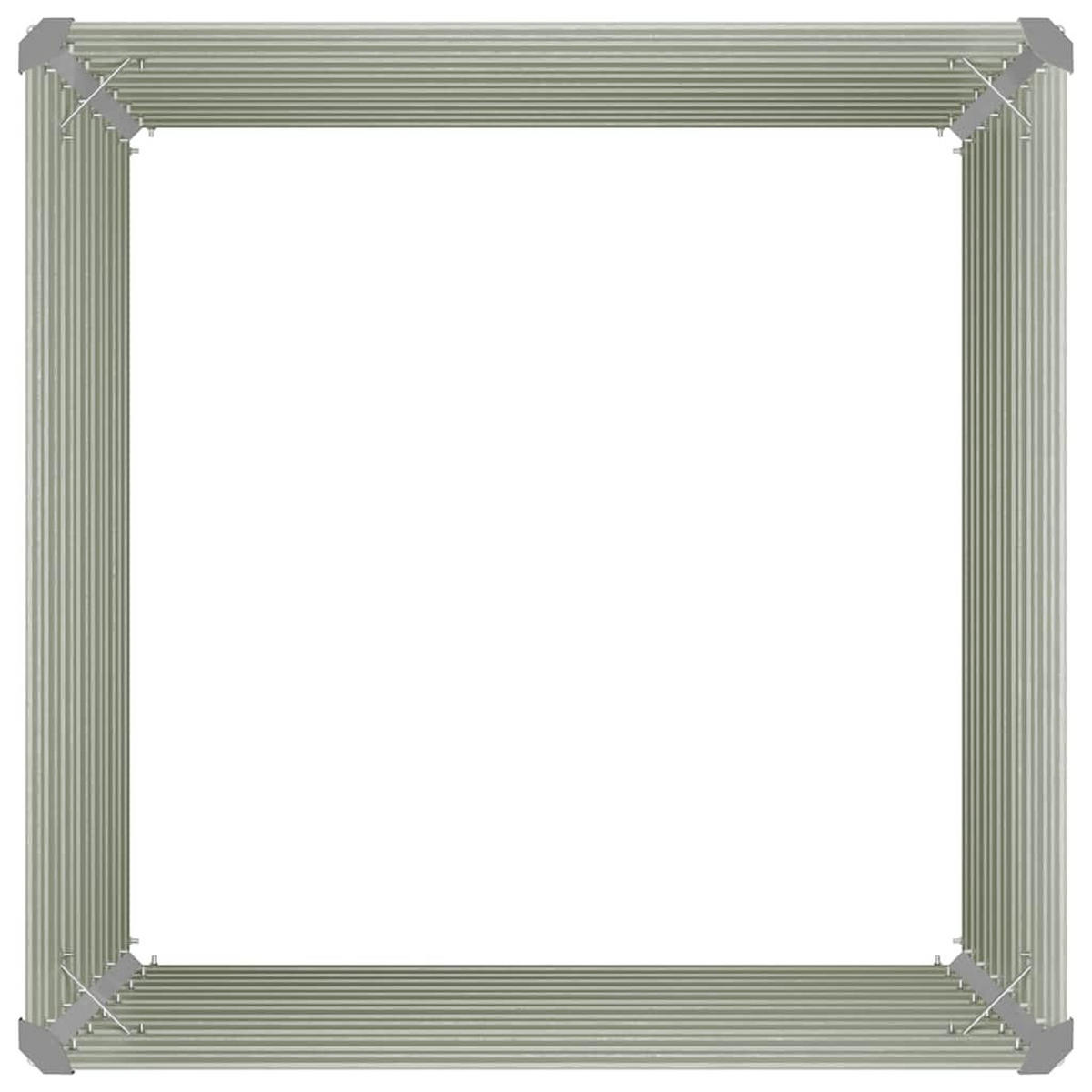 HOCHBEET Anthrazit 100/100/77 Cm Verzinkter Stahl - Anthrazit, Metall (100/77/100cm) - vidaXL