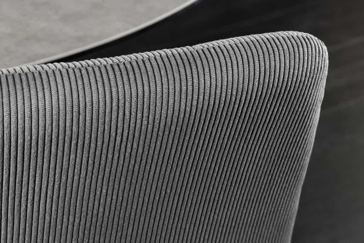 STUHL TRES CHIC Cord Grau 90 cm - Schwarz/Grau, Textil/Metall (54/88/44cm) - riess-ambiente