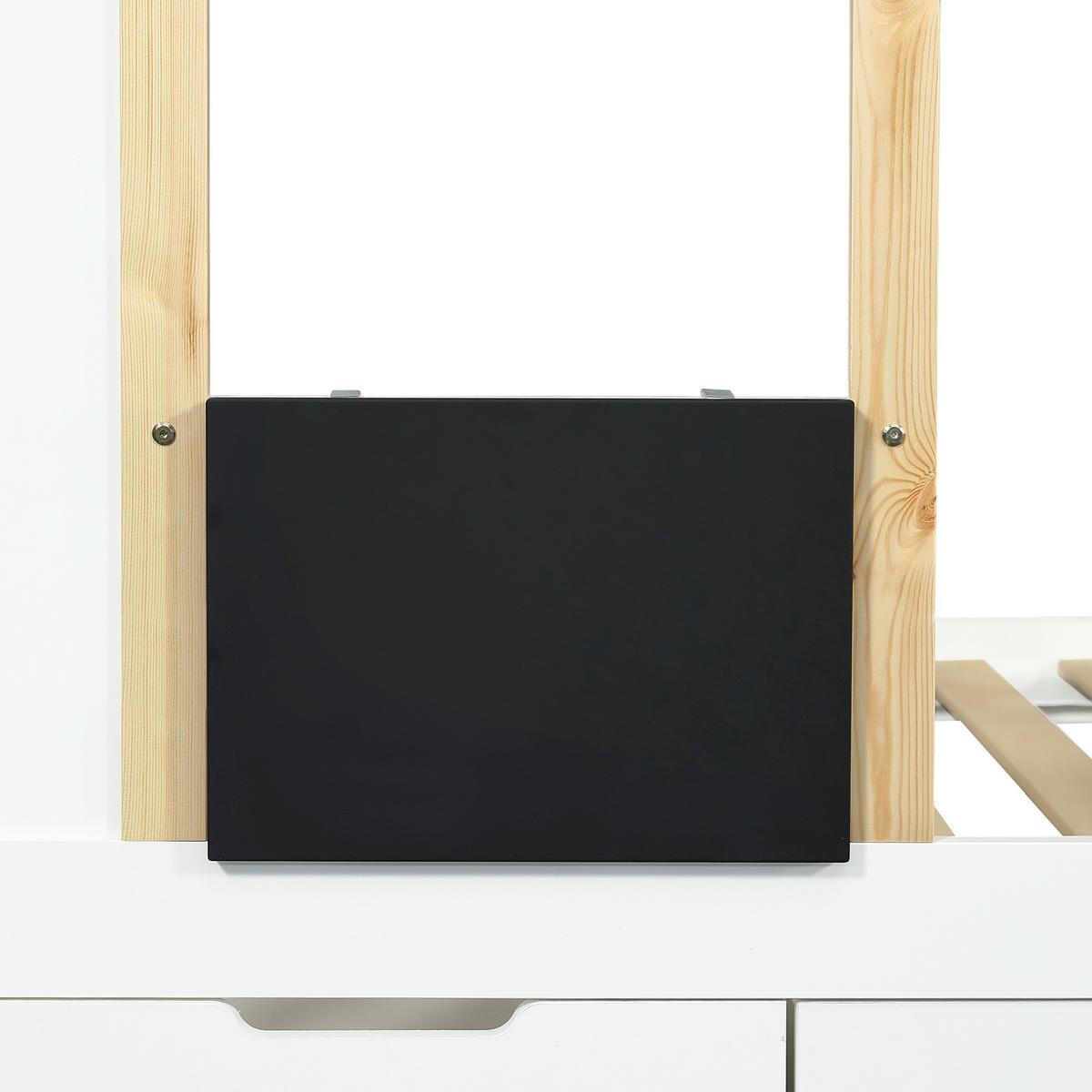 ETAGENBETT Kinderbett Weiß+Natur 90x200cm - Naturfarben, Holz (90/200cm) - ComfortXL