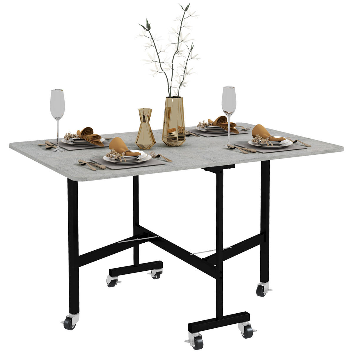 ESSTISCH Grau 120.0/80.0/73.0 - Grau, Holzwerkstoff (120/80/73cm)