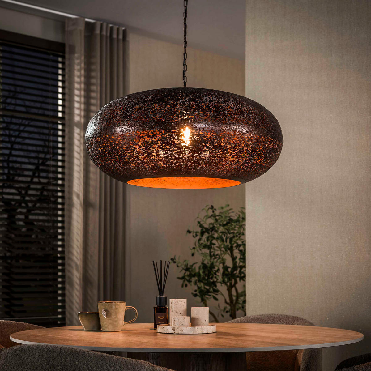 HÄNGELEUCHTE Cielo Braun 68/68/150 cm - Braun, Glas (68/68/150cm) - Hoyz Collection