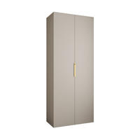 DREHTÜRENSCHRANK 245,5/100/40 2-türig - Kaschmir/Goldfarben, Holz/Metall (100/245.5/40cm) - Abiks Möbel