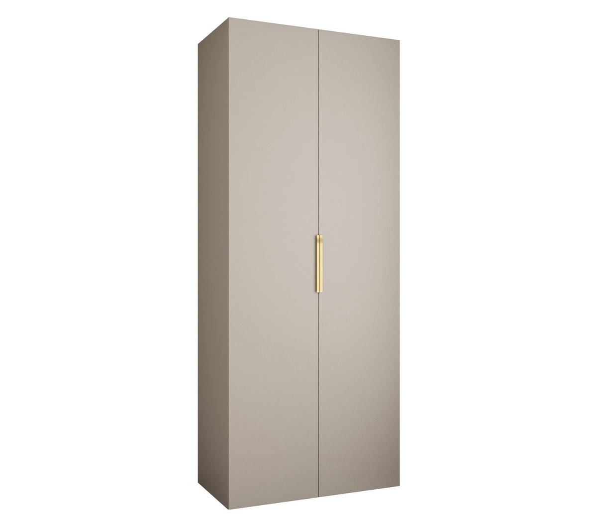 DREHTÜRENSCHRANK 245,5/100/40 2-türig - Kaschmir/Goldfarben, Holz/Metall (100/245.5/40cm) - Abiks Möbel