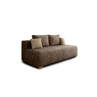 SCHLAFSOFA - Polstersofa aus Bouclé - Cappuccino (Arena 6 + Arena 2 Kissen) - Beige/Cappuccino, Holzwerkstoff (200/90/100cm) - Möblo
