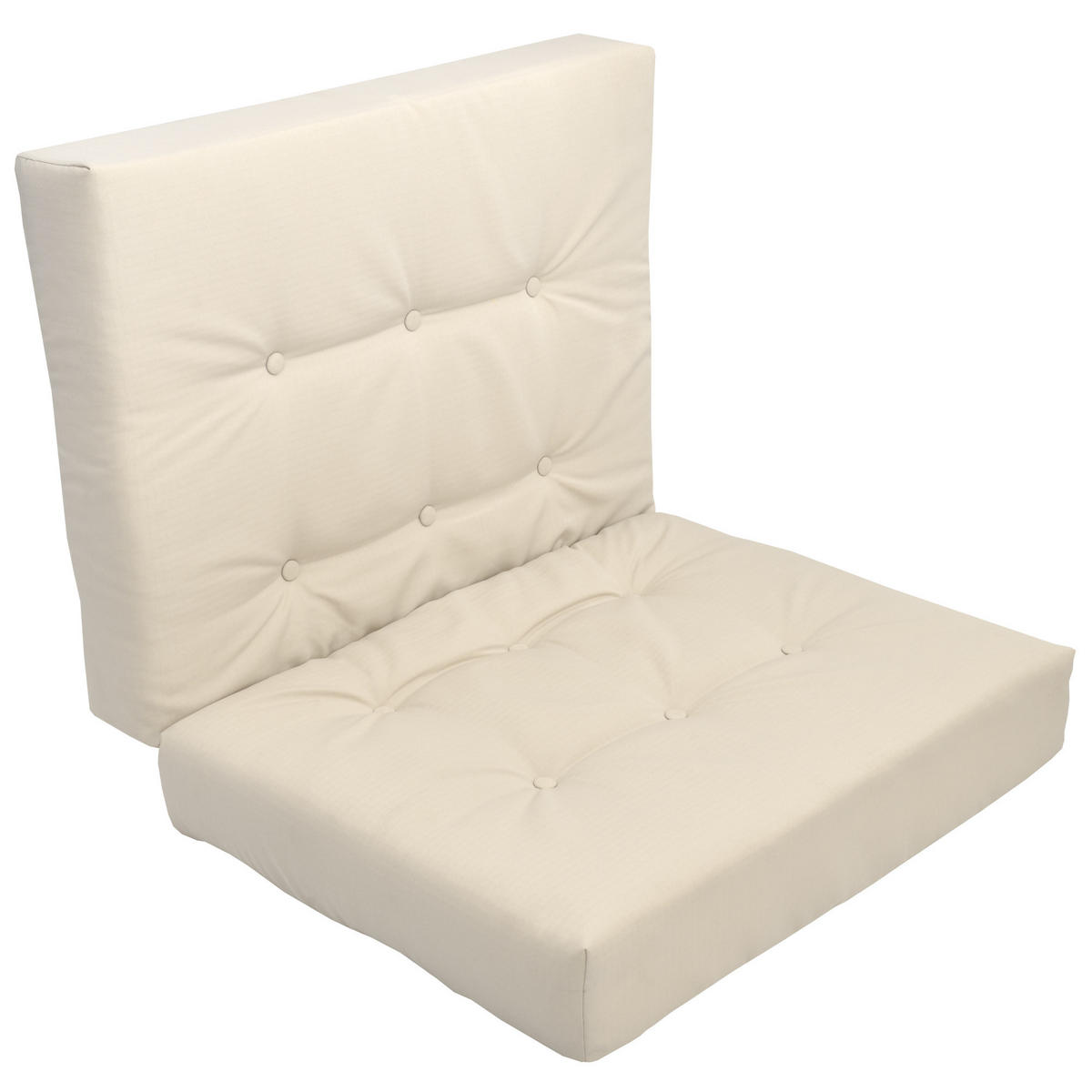 PALETTENKISSEN Eco Elements Sitz 120/80/15 cm Natur - Sandfarben, Textil (80/15/120cm) - Beautissu 