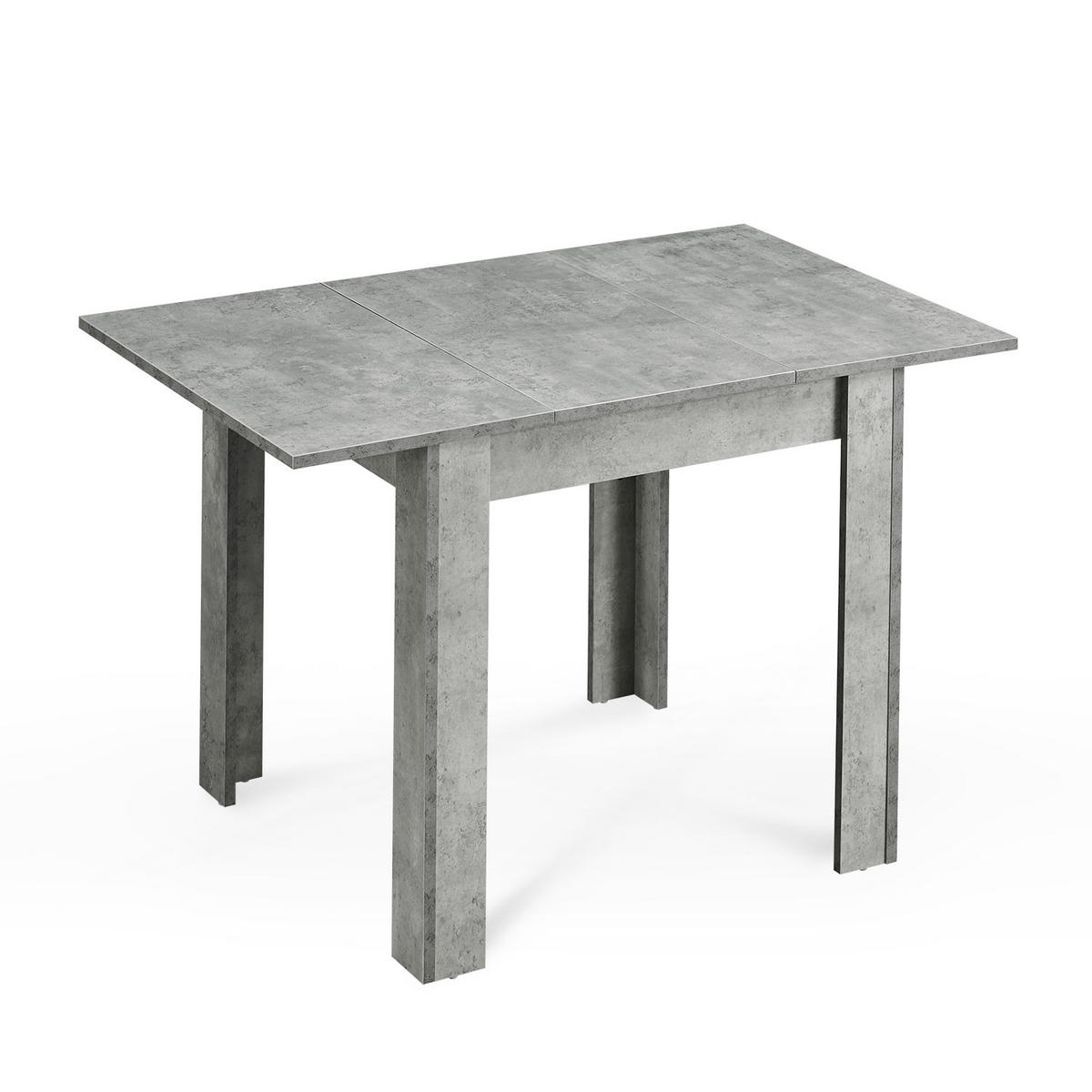 ESSTISCH LIVIUS 80-120/80/74 cm - Grau, Holzwerkstoff (80/80/74cm) - B&D Home