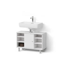 WASCHBECKENUNTERSCHRANK Fucino Weiß 80 x 54 cm - Weiß, Holzwerkstoff (80/54/32cm) - Livinity®