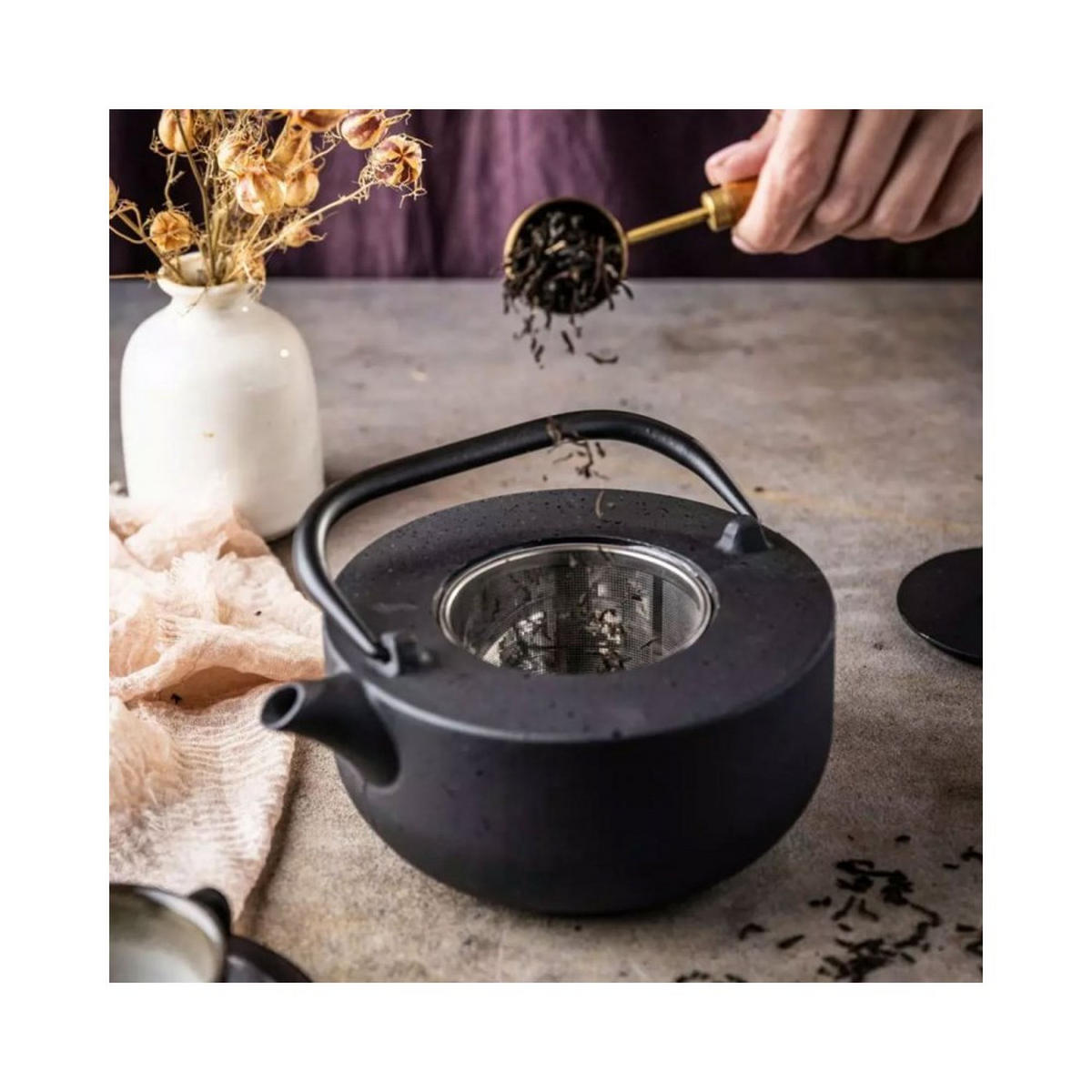 TEEKANNE Schwarz 10/10/13 cm KH1844 - Schwarz, Metall (1.1L) - Kinghoff 