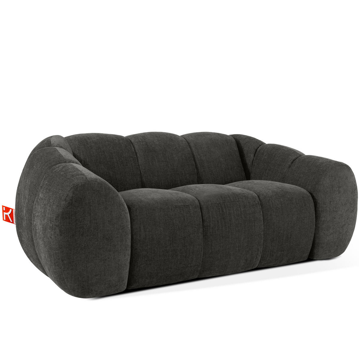 2-SITZER SOFA FLAVA, Graphitfarben - Graphitfarben, Holz/Holzwerkstoff (200/76/100cm) - KONSIMO®