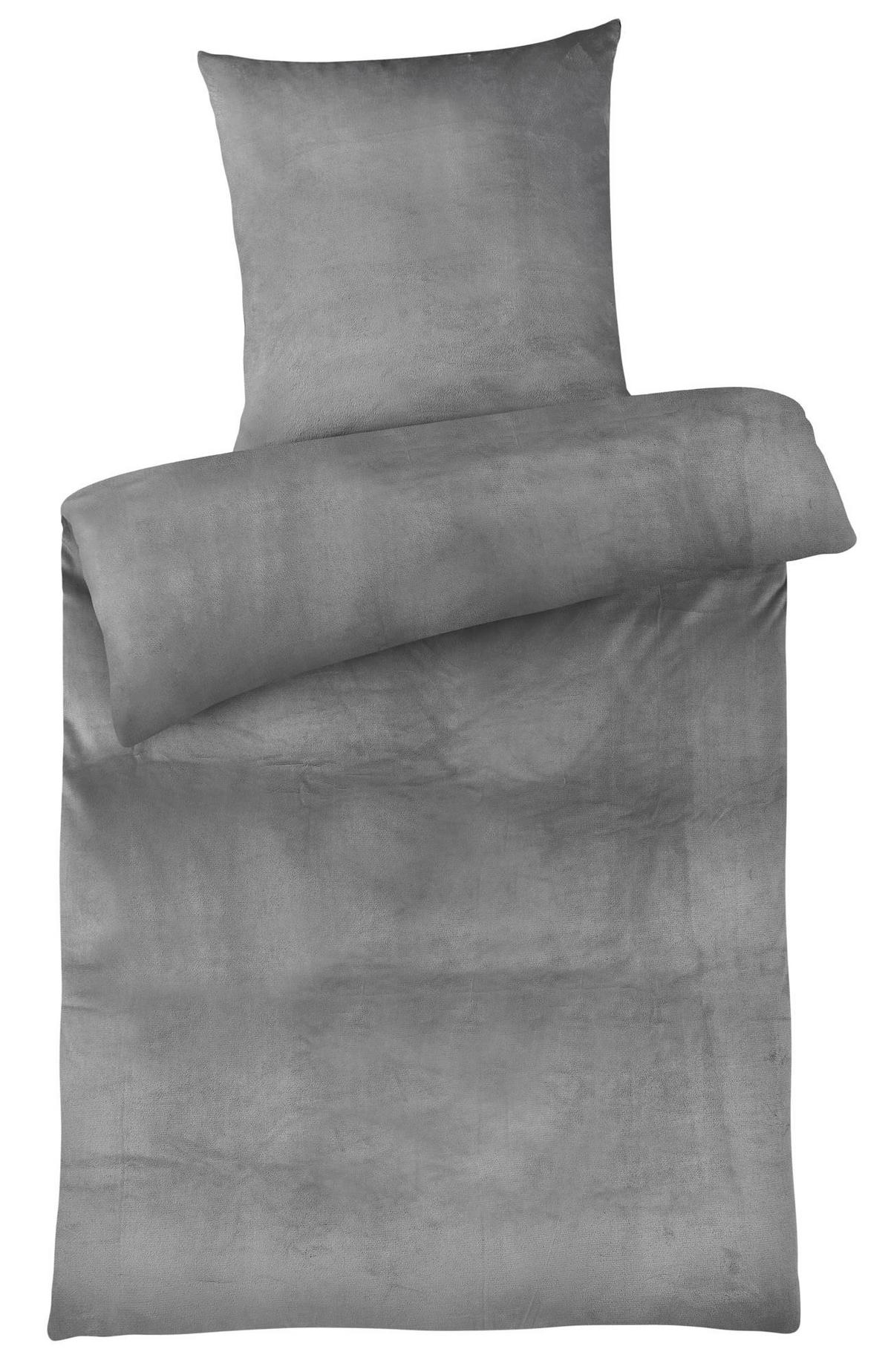 WINTER-BETTWÄSCHE 135x200 Cashmere-Touch Warmer Winter Bettbezug Kuschelig Grau - Grau, Textil (135/200cm) - Carpe Sonno