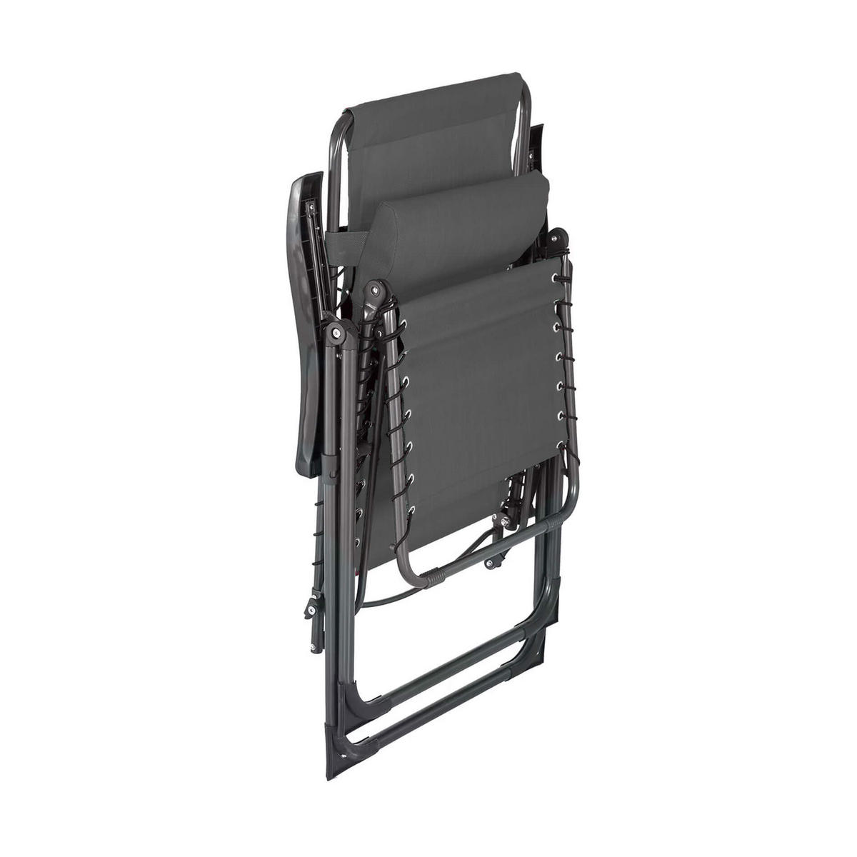 GARTEN-RELAXSESSEL Dunkelgrau 104/66/113 cm - Grau, Metall (66/113/104cm) - Mobili Rebecca