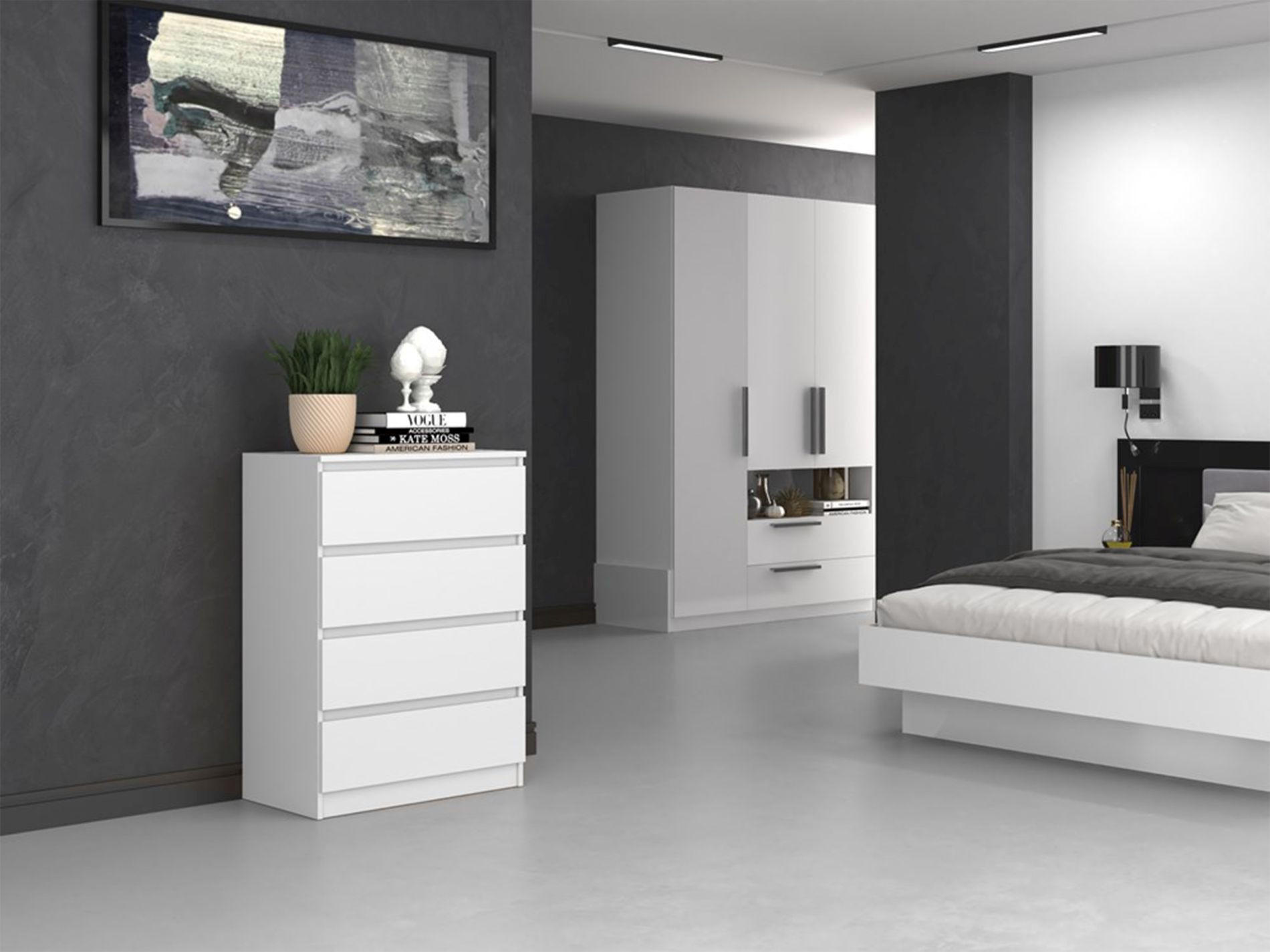 KOMMODE Malwa weiß, 97 x 70 x 40 cm - Weiß, Holzwerkstoff (70/97/40cm) - Selsey