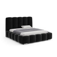 DOPPELBETT mit bettkasten Leytron 120x200 cm, Schwarz - Schwarz, Textil (120/200cm) - Fedve
