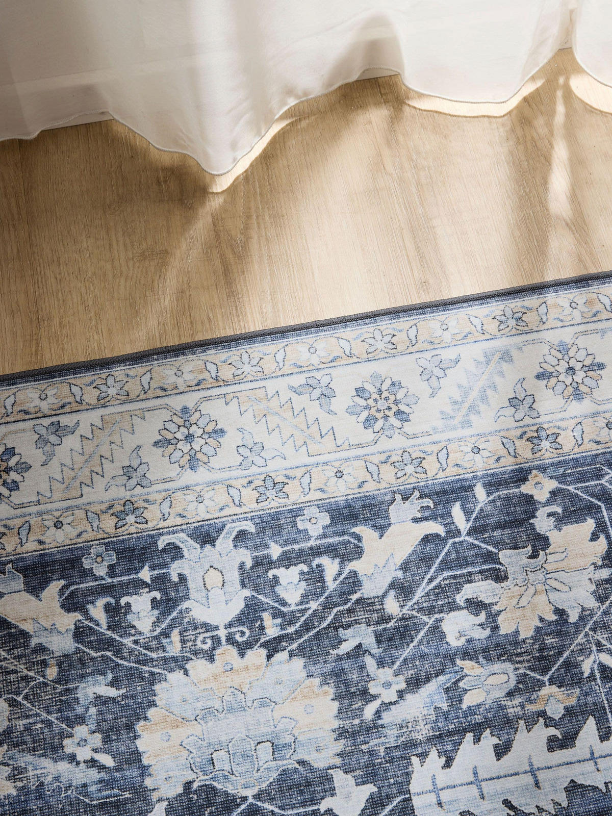 VINTAGE-TEPPICH George waschbar 300x400 cm - Blau, Kunststoff (300/400cm) - benuta