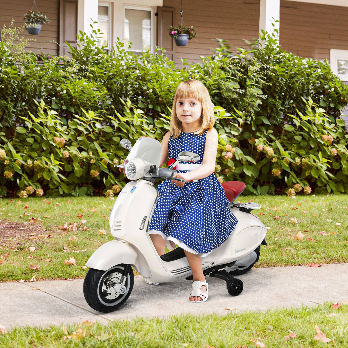 ELEKTRO KINDERMOTORRAD, Rot/Weiß, PP+ Stahl - Weiß, Kunststoff (108/49/75cm) - HOMCOM