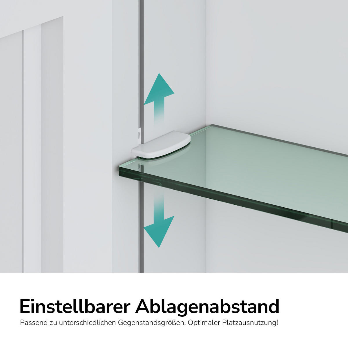 SPIEGELSCHRANK doppeltürig mattweiß 65/60/14,5 cm - Weiß, Glas (60/65/15cm) - EMKE