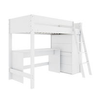 KINDERBETT 90x200cm Weiß Mit Schreibtisch & Kleiderschrank - Weiß, Holzwerkstoff (90/200cm) - FLIEKS