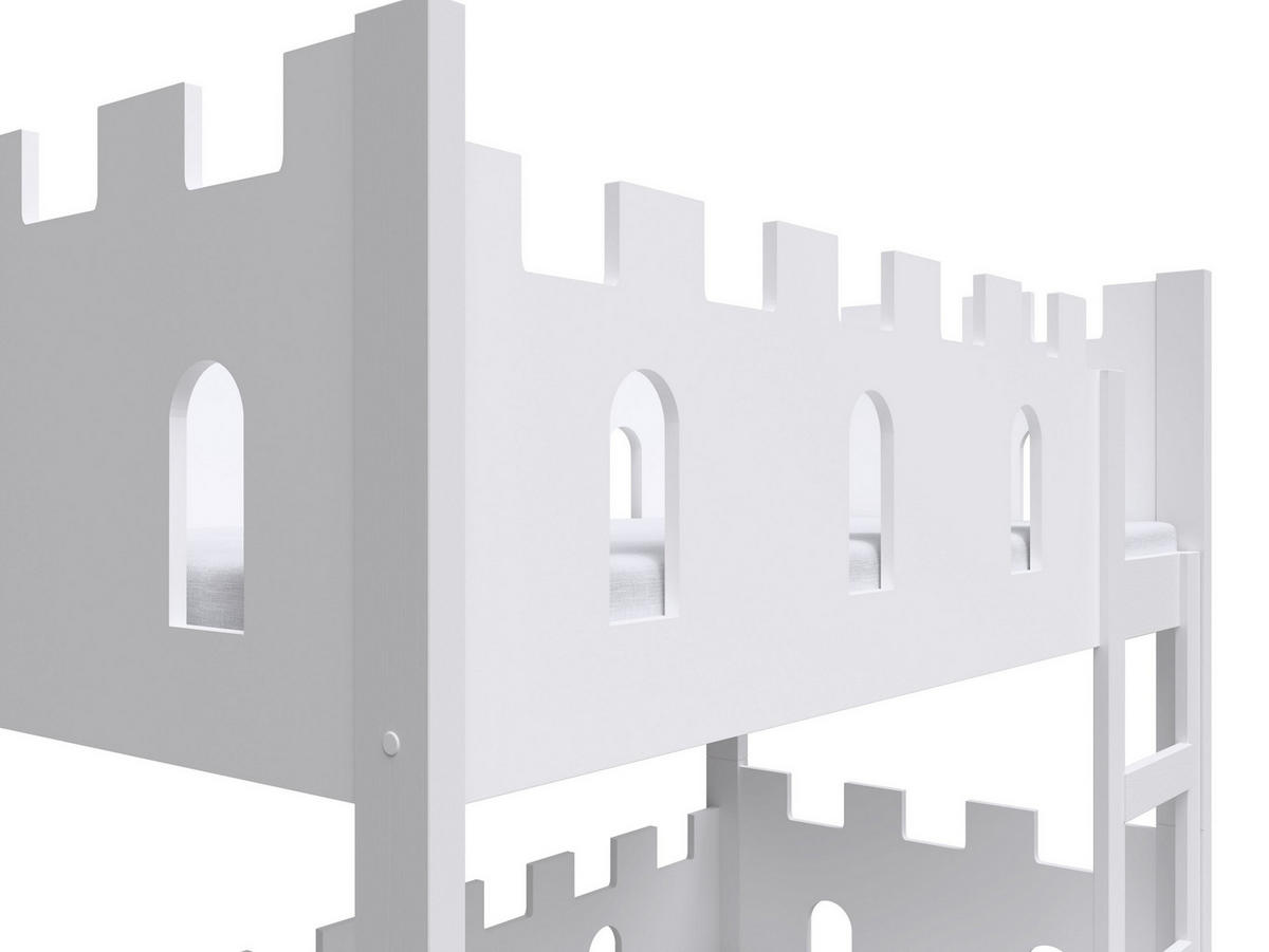 VYSOKÁ Postel AVALON 75x160 s úložným prostorem, Bílá - bílá, dřevo (75/160cm) - MASSENO