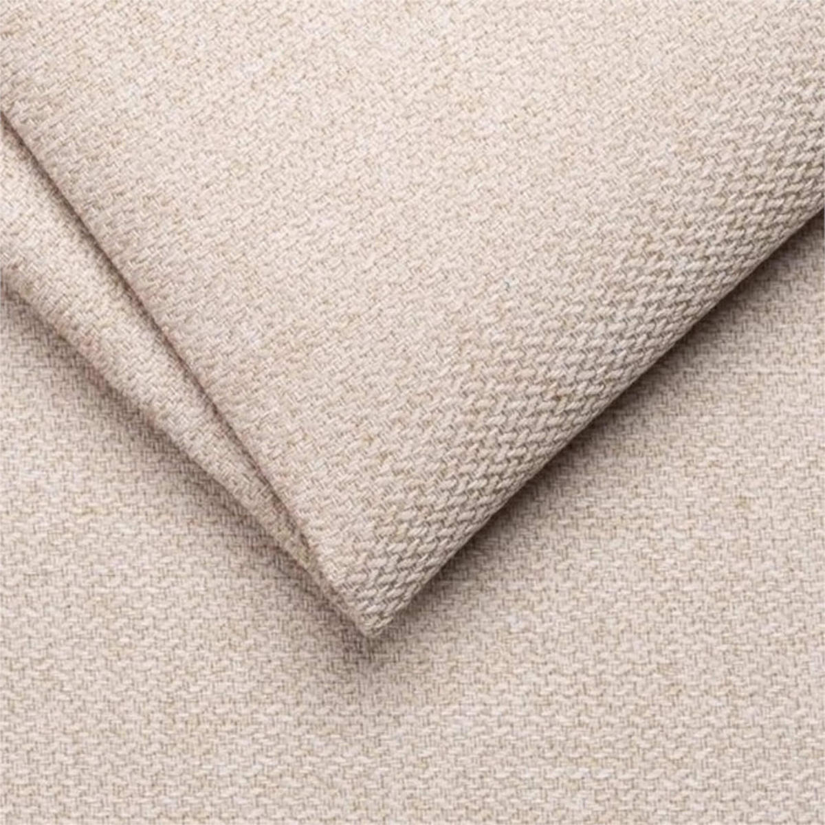 ECKSOFA mit Schlaffunktion Luka L Twist 01 - Beige - Links - Beige/Silberfarben, Holzwerkstoff (260/168cm) - Möblo