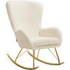 SCHAUKELSTUHL Swing,70 x 93 x 100 cm, Belastbarkeit 120 kg,creme/gold - Goldfarben/Creme, Kunststoff (70/100/93cm) - tectake