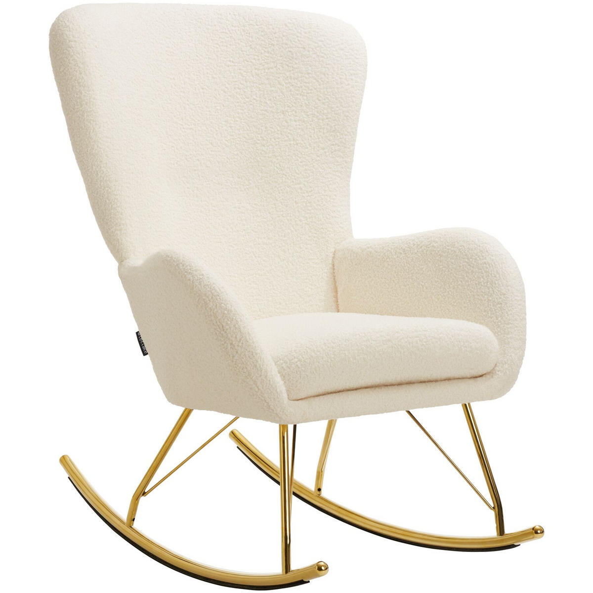 SCHAUKELSTUHL Swing,70 x 93 x 100 cm, Belastbarkeit 120 kg,creme/gold - Goldfarben/Creme, Kunststoff (70/100/93cm) - tectake