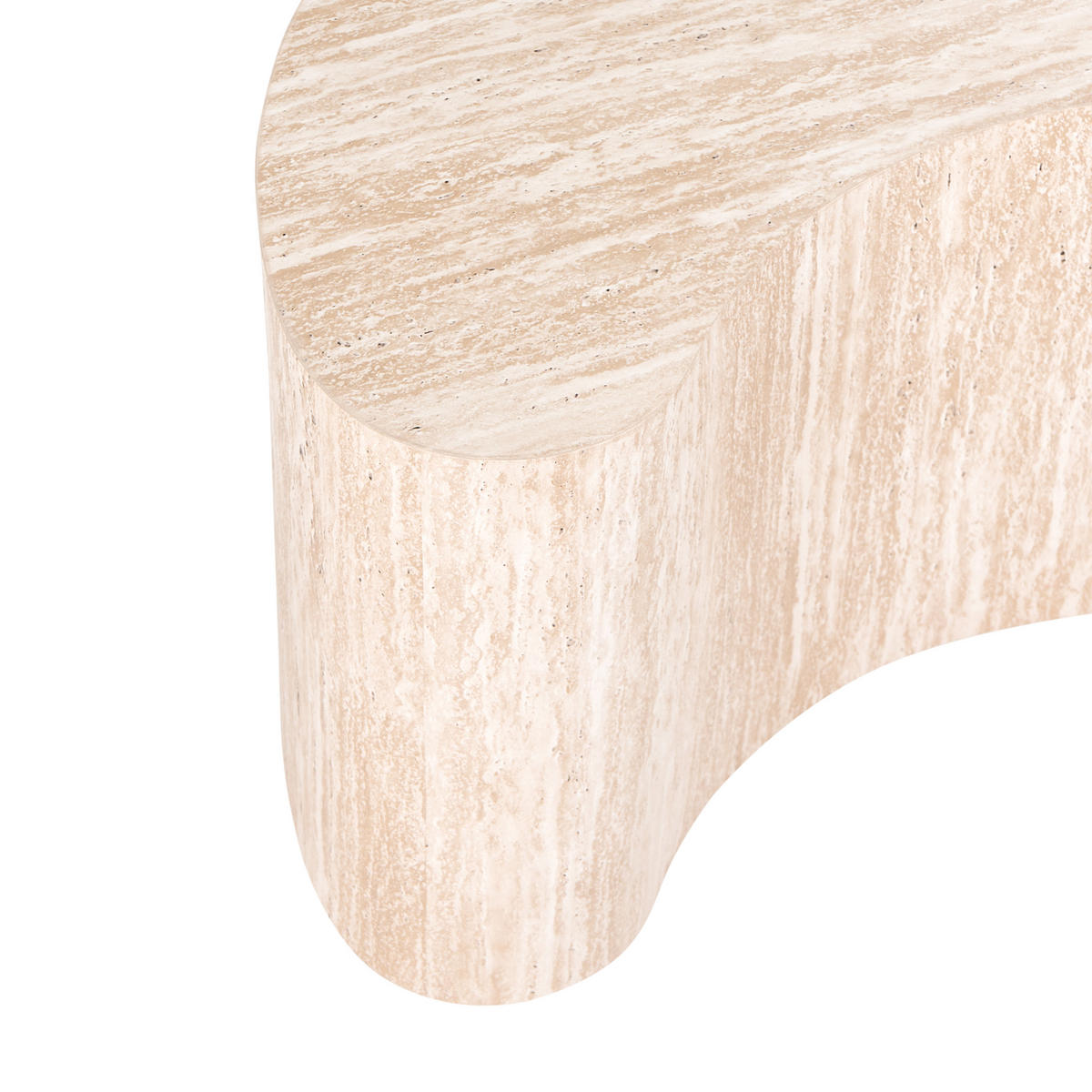 COUCHTISCH Travertinoptik Bilpa - Beige, Holzwerkstoff (89/44/40cm) - Beliani