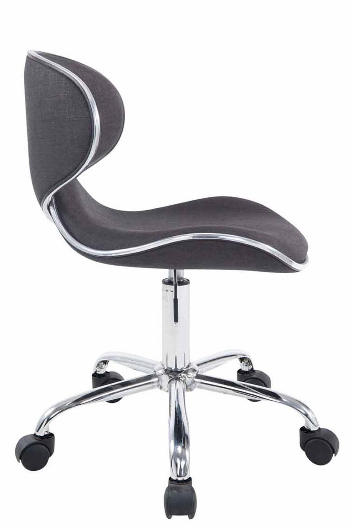 DREHSTUHL Stoff dunkelgrau - Chromfarben/Dunkelgrau, Textil/Metall (47/71/50cm) - CLP