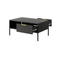 COUCHTISCH Lars Schwarz und Gold 60x97x45 - Schwarz, Holzwerkstoff (60/97/45cm) - AKL FURNITURE