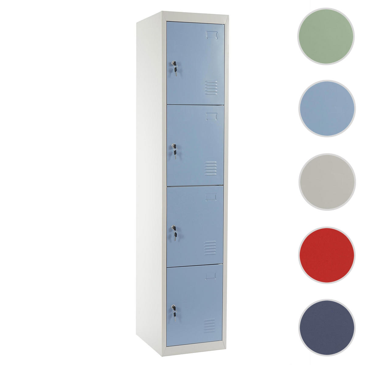 SCHLIESSFACH Blau - Hellblau, Metall (38/180/45cm) - MCW