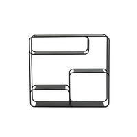 REGAL WINSTON 100x26,5x90,5 cm, Metall, Schwarz - Schwarz, Metall (26.5/90.5/100cm) - Light & Living