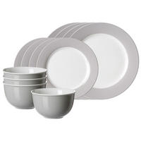 BASIC-SET Doppio Grau 12er Set - Grau, Keramik (1/1/1cm) - Ritzenhoff Breker