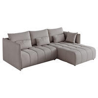 ECKSOFA CLEO mit Schlaffunktion und Bettkasten Grau - Grau, Holzwerkstoff/Kunststoff (245/180cm) - Idohome
