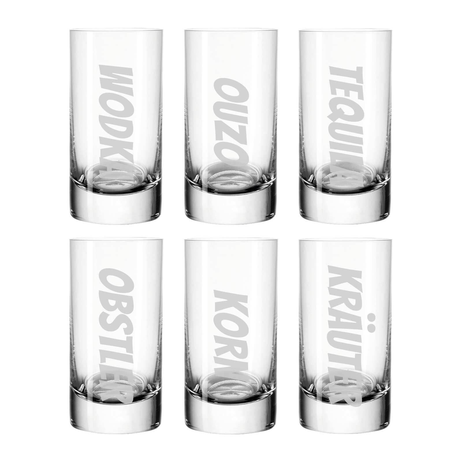 STAMPER Schnaps-Ensemble transparent 55 ml 6er Set - Transparent, Glas (0.055L) - LUXENTU