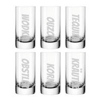 STAMPER Schnaps-Ensemble transparent 55 ml 6er Set - Transparent, Glas (0.055L) - LUXENTU