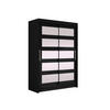 KLEIDERSCHRANK Miami IV - Silberfarben/Schwarz, Holzwerkstoff/Kunststoff (120/200/58cm) - MIRJAN24