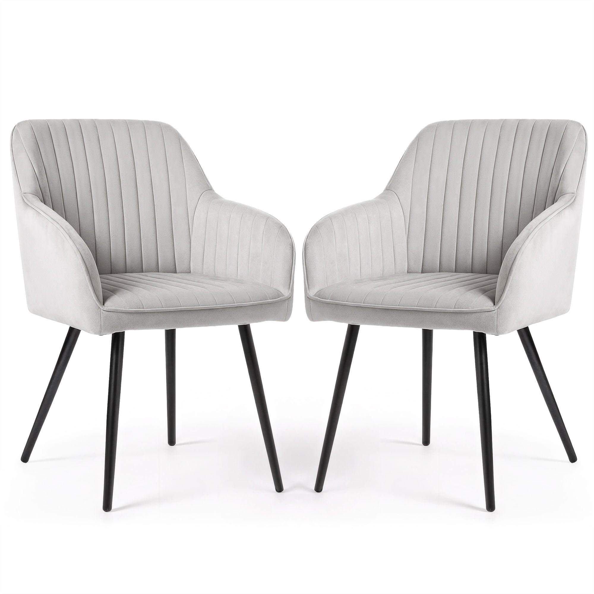 RAUMHIRSCH FURNITURE ČALOUNĚNÁ ŽIDLE, sada 2 ks, kovové nohy šedé 54,5/82/58