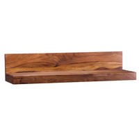 WANDREGAL LONI Sheesham Holzregal - Sheeshamfarben, Holz (80/17/23cm) - tinkaro
