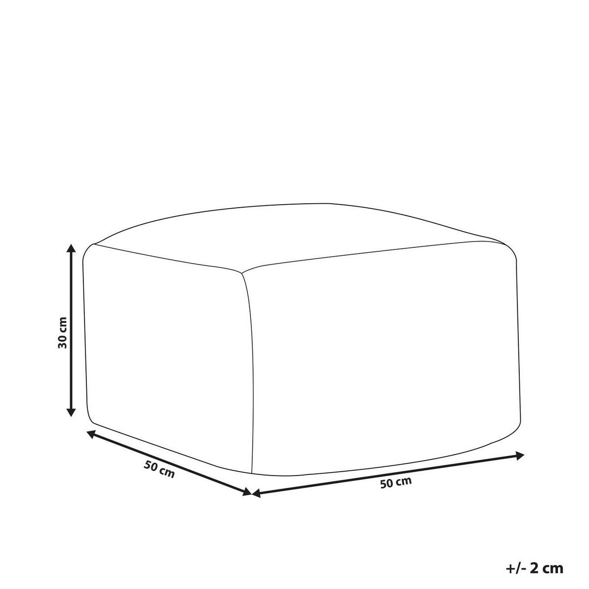 POUF Hellrot Bodla - Hellrot, Kunststoff (50/30/50cm) - Beliani
