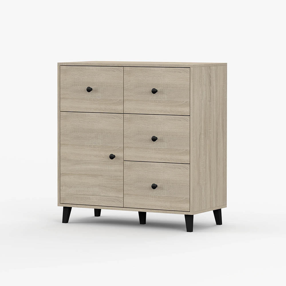 Thumbnail - imoebel24 Kommode, Sonoma Eiche, Holzwerkstoff, 4 Schubladen, Rechteckig, 90x96x45 cm, Wohnzimmer, Kommoden & Sideboards...